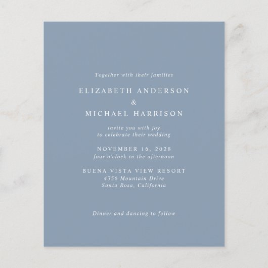 Budget Elegante Arch Foto Hochzeit Einladung (Rückseite)