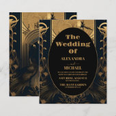 Budget Elegante Art-Déco-Hochzeit (Vorne/Hinten)