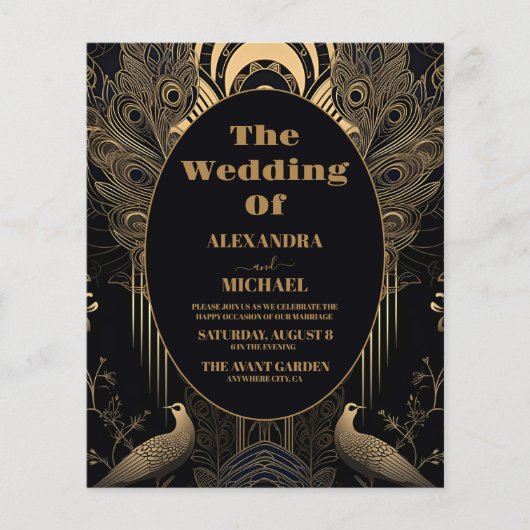 Budget Elegante Art-Déco-Hochzeit (Vorderseite)