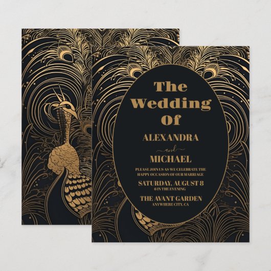 Budget Elegante Art-Déco-Hochzeit (Vorne/Hinten)