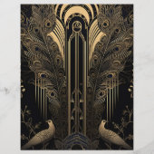 Budget Elegante Art-Déco-Hochzeit Flyer (Hinten)