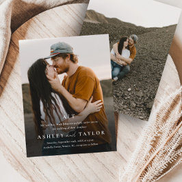 Budget Elegante Art Foto Hochzeit Einladung