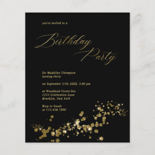 BUDGET Elegante Black Gold Confetti Erwachsene Geb