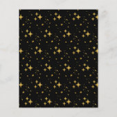 Budget Elegante Black & Gold Star Confetti Geburts (Rückseite)
