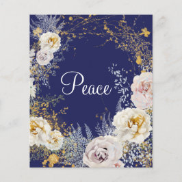 Budget Elegante Blues Peace Chrismas Card
