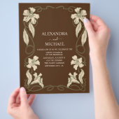 Budget Elegante Blumenfreude im Jugendstil Flyer (Hand)