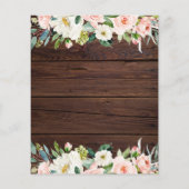 Budget Elegante Blush Pink Bläserne Hochzeit einla (Rückseite)