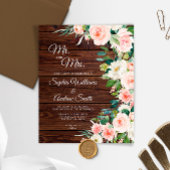 Budget Elegante Blush Pink Bläserne Hochzeit einla