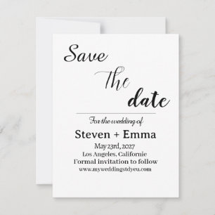 Budget-elegante Boho-Hochzeit Save the Date