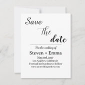 Budget elegante Boho Wedding Save the Date (Vorderseite)