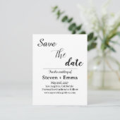 Budget elegante Boho Wedding Save the Date (Stehend Vorderseite)