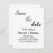 Budget elegante Boho Wedding Save the Date (Vorne/Hinten)