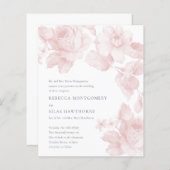 Budget Elegante Botanische Blumenzwiebeleinladung (Vorne/Hinten)