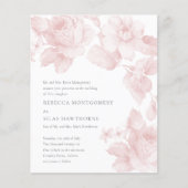 Budget Elegante Botanische Blumenzwiebeleinladung (Vorderseite)