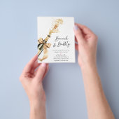 Budget Elegante Champagne Bridal Dusche Einladung Flyer (Gruppe)