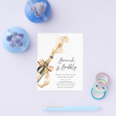 Budget Elegante Champagne Bridal Dusche Einladung Flyer (Einzeln)