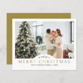 BUDGET Elegante Classic Gold Frohe Weihnachten Fot (Vorne/Hinten)