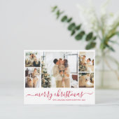 Budget Elegante Collage Weihnachts Weihnachtsfeier Feiertagspostkarte (Stehend Vorderseite)