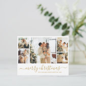 Budget Elegante Collage Weihnachts Weihnachtsfeier Feiertagspostkarte (Stehend Vorderseite)