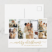 Budget Elegante Collage Weihnachts Weihnachtsfeier Feiertagspostkarte (Vorne/Hinten)