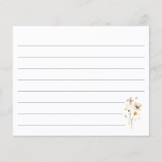 Budget Elegante Datumsnacht Wildblumen Blumenmuste (Rückseite)