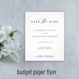 Budget elegante Drehbuch einfache Hochzeit speiche Flyer