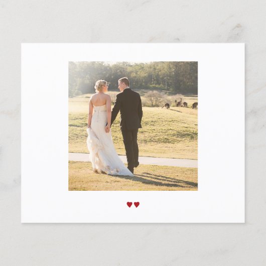 Budget elegante Drehbuch Foto Hochzeit danke Flyer (Hinten)