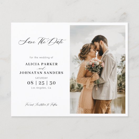 Budget elegante Drehbuch Foto Hochzeit speichern S (Vorderseite)