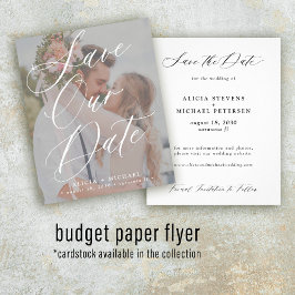 Budget elegante Drehbuch Foto Hochzeit speichern S Flyer