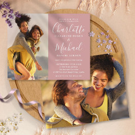 Budget Elegante Dusty Rose Fotos Hochzeit Einladun