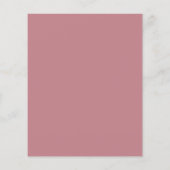 Budget Elegante Dusty Rose Pink Wedding Einladung (Rückseite)