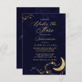 BUDGET Elegante Eine Nacht unter den Sternen Quinc Mitteilungskarte (Vorne/Hinten)