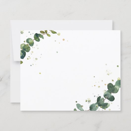 BUDGET/Elegante einfache Hochzeitseinladung. (Rückseite)