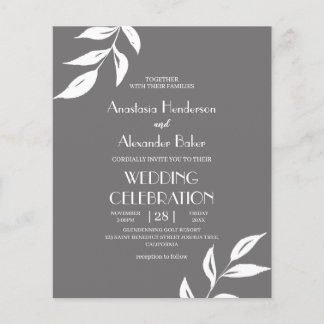 Budget Elegante Einladung zur Hochzeit. Flyer