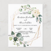 Budget Elegante Einladung zur Hochzeitsfeier. (Vorderseite)