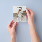 Budget Elegante Elopement Empfang Hochzeit Foto Flyer (Gruppe)