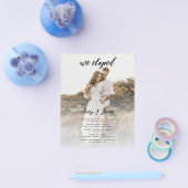 Budget Elegante Elopement Empfang Hochzeit Foto Flyer (Einzeln)
