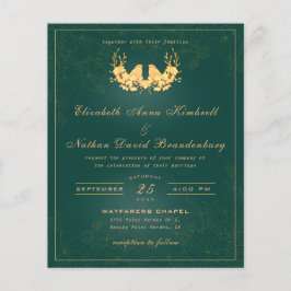 Budget Elegante Emerald Green Gold Wedding