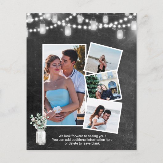 BUDGET Elegante Eukalyptus I DO Party Einladung (Rückseite)