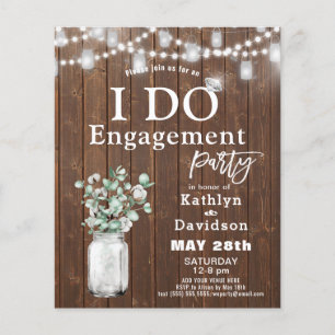 BUDGET Elegante Eukalyptus I DO Party Einladung