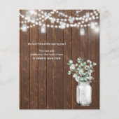 BUDGET Elegante Eukalyptus I DO Party Einladung Flyer (Hinten)