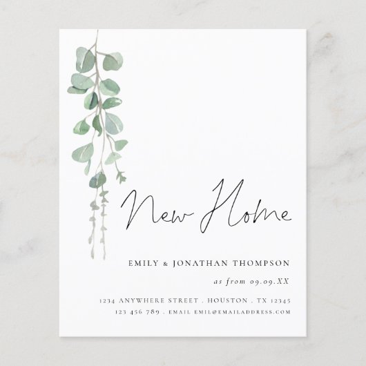 Budget Elegante Eukalyptus-Skripte Moving New Zuha (Vorderseite)