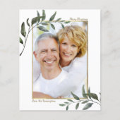 Budget Elegante Eukalyptus Weihnachts-Foto (Vorderseite)