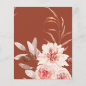 Budget Elegante Fall Terracotta Hochzeit Einladung (Rückseite)