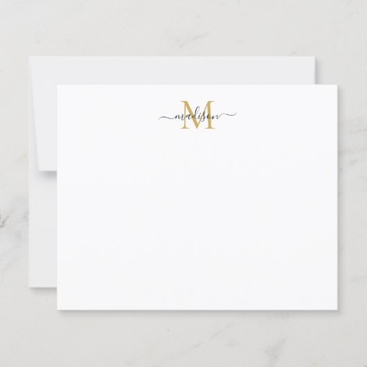 Budget Elegante Feminine Script Monogram Gold (Vorderseite)