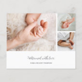 Budget Elegante Foto Collage Geburtserklärung ankü (Rückseite)