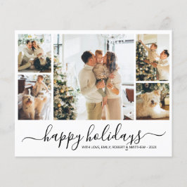 Budget Elegante Foto Collage Happy Holidays Flyer