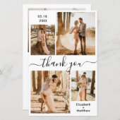 Budget Elegante Foto Collage Wedding Vielen Dank (Vorne/Hinten)