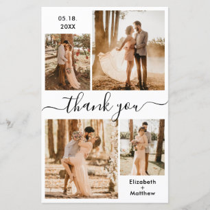 Budget Elegante Foto Collage Wedding Vielen Dank