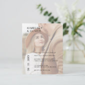 Budget Elegante Foto Overlay Einladung Hochzeit (Stehend Vorderseite)